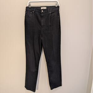 Abercrombie and Fitch the 90's Straight Ultra High Rise Black Rinse - Size 29